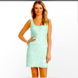 Iilly Pulitzer mint green Lonnie lace dress size 4
